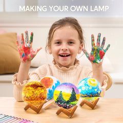 DIY 3D Moon Night Light, Moon Lamp Kit Galaxy Lamp Arts and Crafts Kit