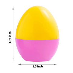 24 Packs 1.75in Prefilled Easter Egg with Self Inking Stamps for Kids Classroom Exchange