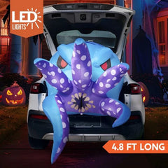 Halloween Inflatable Blue Octopus Trunk Or Treat Car Decor