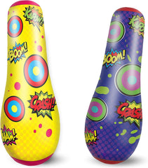 Inflatable Bopper Punching Bag with Bounce-Back Action