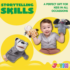 JOYIN - Animal Friends Kids Hand Puppets, 6 Pack