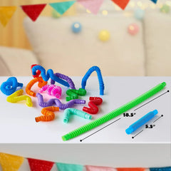 18 Pack Pop Tubes, Fidget Tubes Party Favors in9 Colors