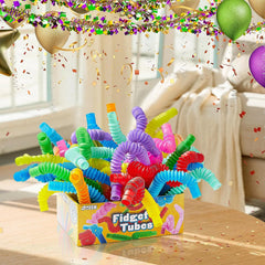 18 Pack Pop Tubes, Fidget Tubes Party Favors in9 Colors