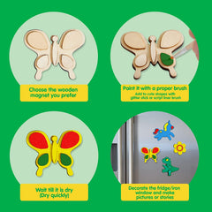 KLEVER KITS - Wooden Magnet, 12 Pcs