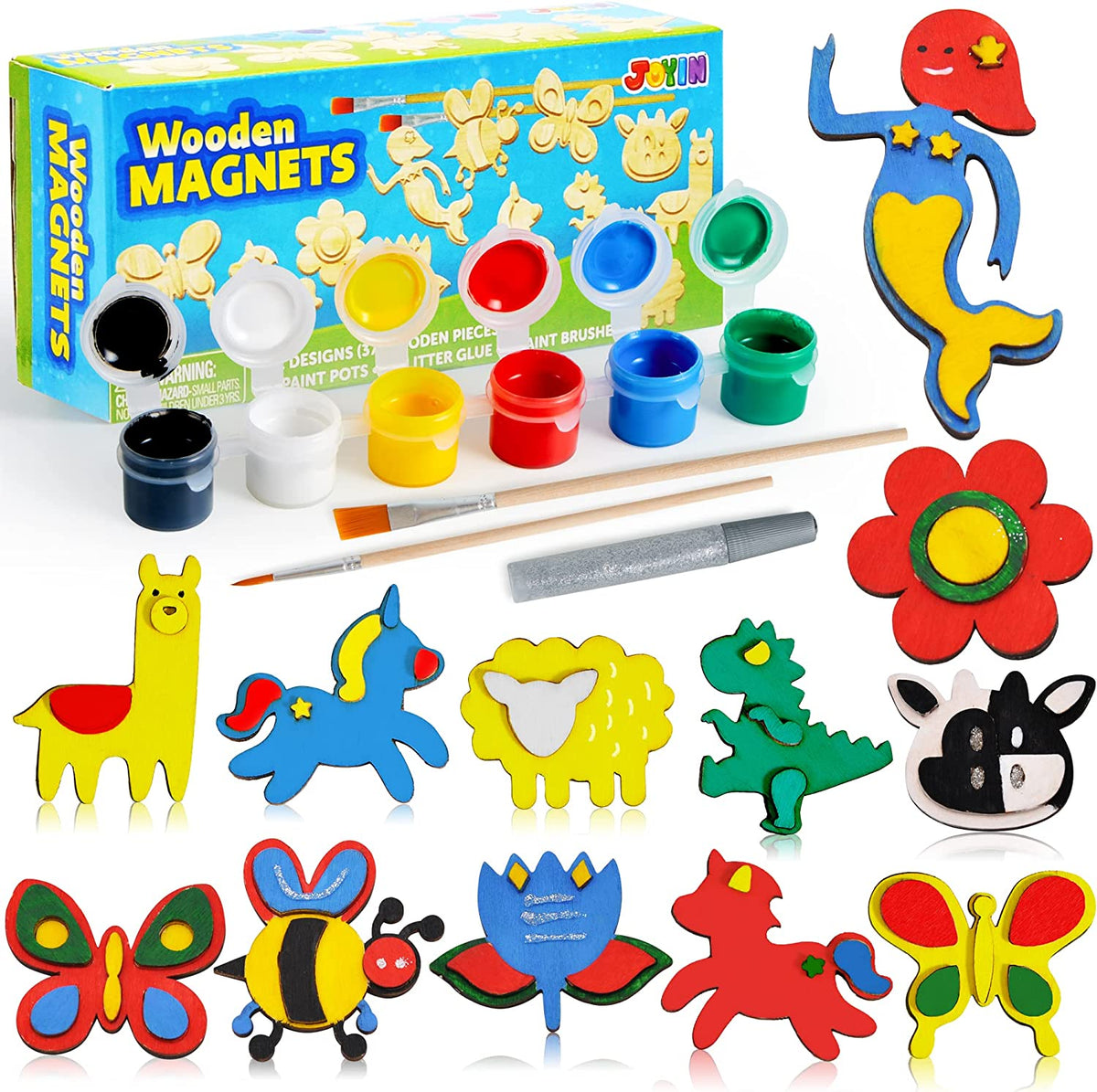 KLEVER KITS - Wooden Magnet, 12 Pcs