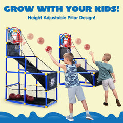 Kids Arcade Basketball Game Set with Hoop