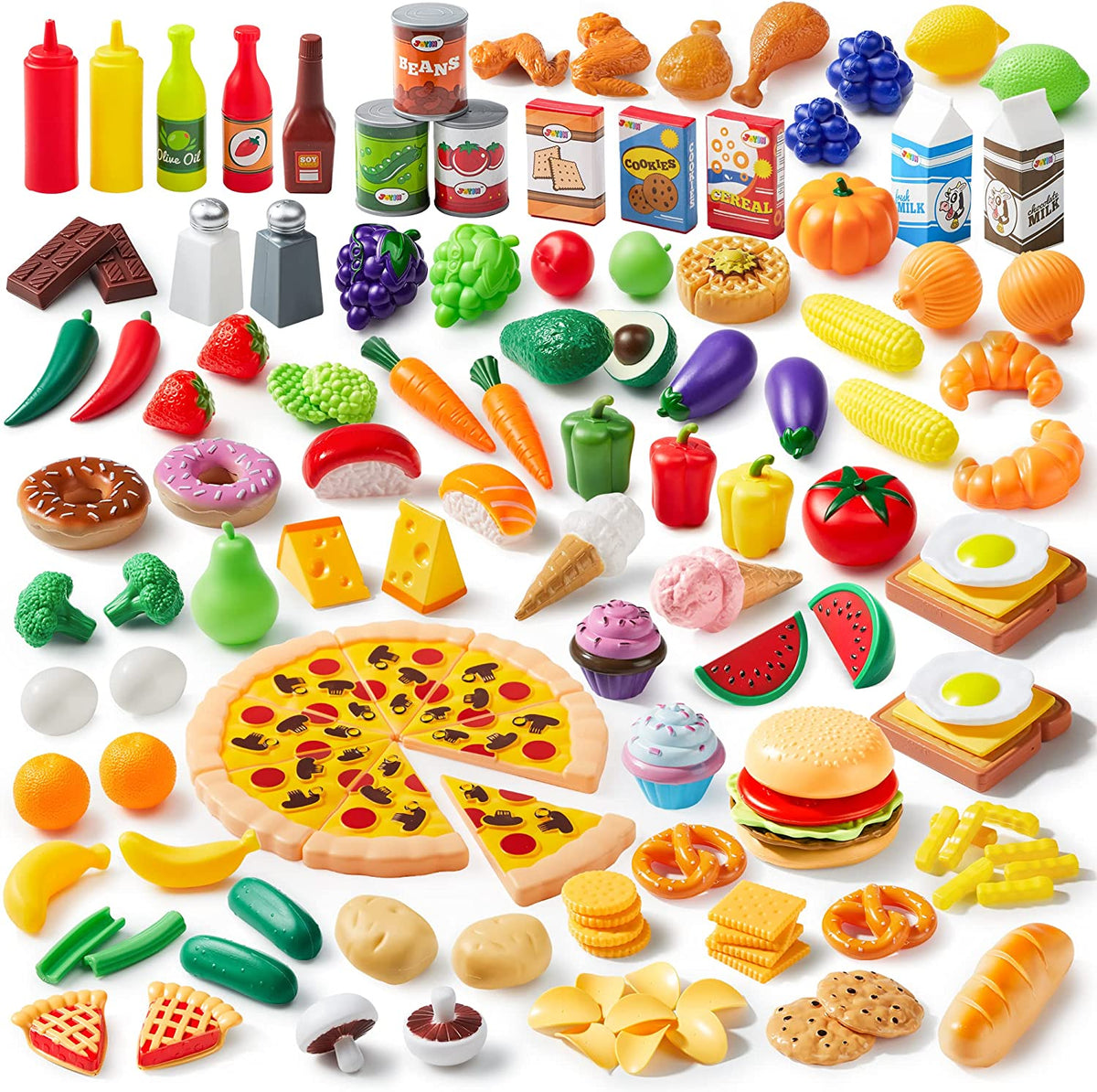 PLAY-ACT - Play Food Set,135 Pieces