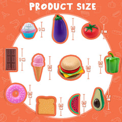 PLAY-ACT Plastic Play Food Toys , 50 Pcs