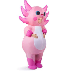 Audlt Full Body Axolotl Inflatable Costume-M
