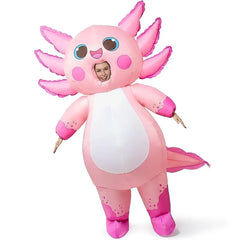 Audlt Full Body Axolotl Inflatable Costume-M