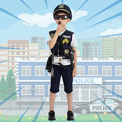 Police Pretend Play Toys and Outfit, 14Pcs