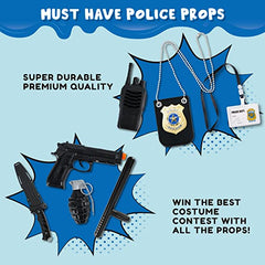 Police Pretend Play Toys and Outfit, 14Pcs