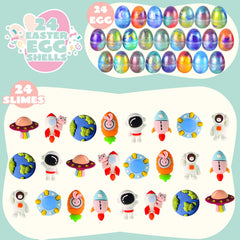 24Pcs Putty Slime and Toys Prefilled Easter Eggs