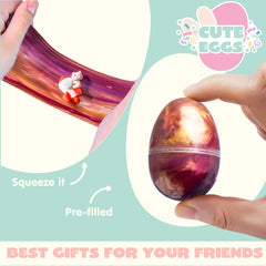 24Pcs Putty Slime and Toys Prefilled Easter Eggs
