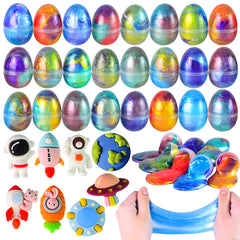 24Pcs Putty Slime and Toys Prefilled Easter Eggs