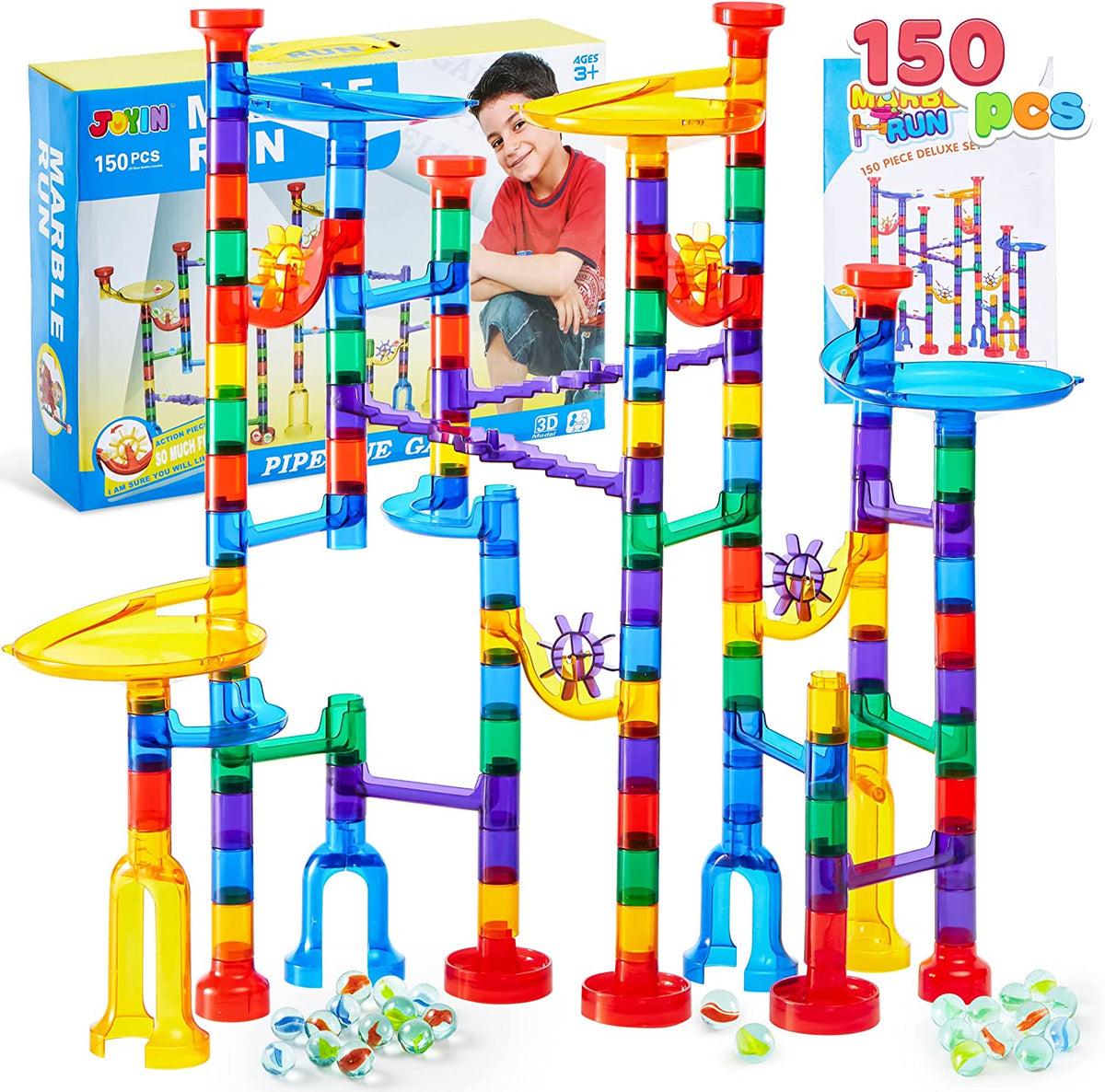 Premium Marble Run Set, 150 Pcs