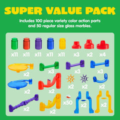 Premium Marble Run Set, 150 Pcs