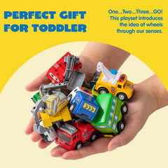 Pull Back City Cars and Trucks Toy, 18 Pcs