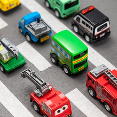 Pull Back City Cars and Trucks Toy, 18 Pcs