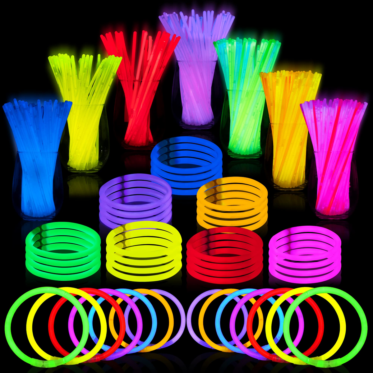 Glow Sticks in 7 Colors, 800 PCs