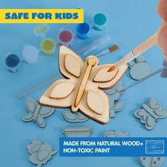 12 Wooden Magnet Creativity Arts & Crafts Painting Kit