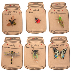30Pcs Kids Valentines Cards With Bug Toy Set-Classroom Exchange Gifts