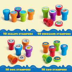 Self Ink Stampers - 100 Pcs