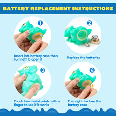 8 Packs Light-Up Bath Toys