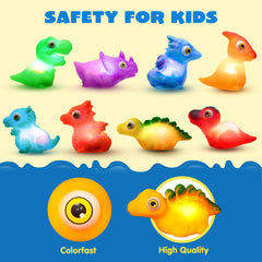 8 Packs Light-Up Bath Toys