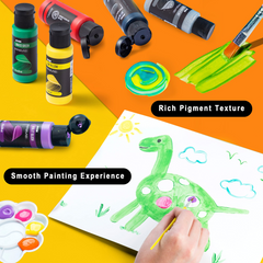 Washable Kids Tempera Paint Set, 12 Pcs