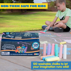 4in Jumbo Chalks, 120 Pcs