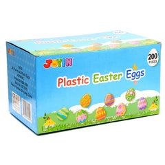 200Pcs Printed Plastic Easter Egg Shells 2.3in
