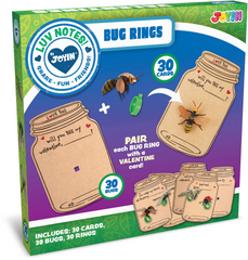 30Pcs Kids Valentines Cards With Bug Toy Set-Classroom Exchange Gifts