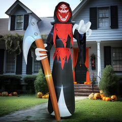 Joiedomi 12ft Grim Reaper with Scythe LED Halloween Inflatable