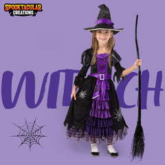 Cute Witch Costume Deluxe Set for Girls