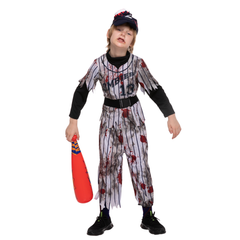 Scary Baseball Player Zombie Costume Cosplay - Child