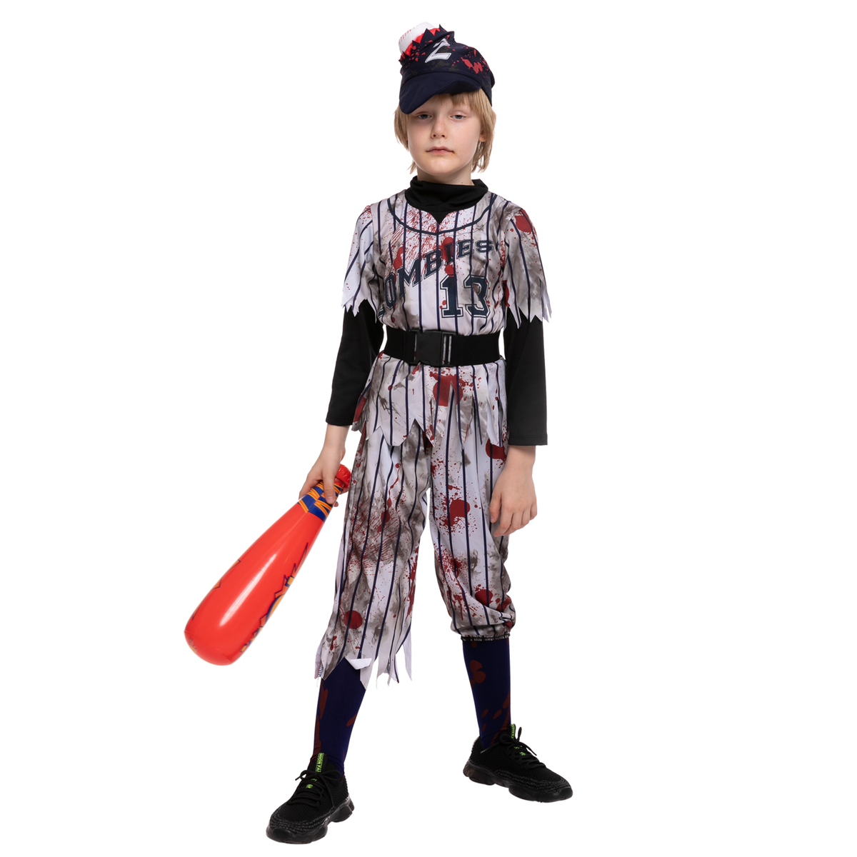 Scary Baseball Player Zombie Costume Cosplay - Child