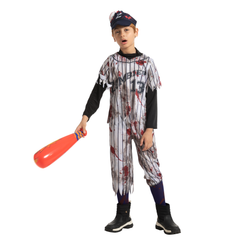 Scary Baseball Player Zombie Costume Cosplay - Child