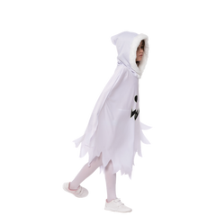 Scary Smiling Ghost Dress with Hood - Child
