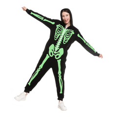 Skeleton Family Matching Pajama jumpsuit (Glow in the Dark) for Women - Adult