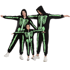 Skeleton Family Matching Pajama jumpsuit (Glow in the Dark) for Women - Adult