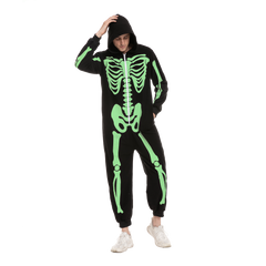 Skeleton Family Matching Pajama Onesie (Glow in the Dark) for Man - Adult
