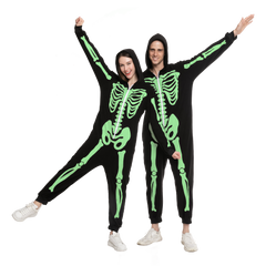Skeleton Family Matching Pajama Onesie (Glow in the Dark) for Man - Adult