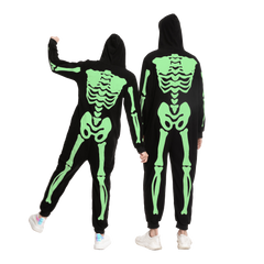 Skeleton Family Matching Pajama Onesie (Glow in the Dark) for Man - Adult
