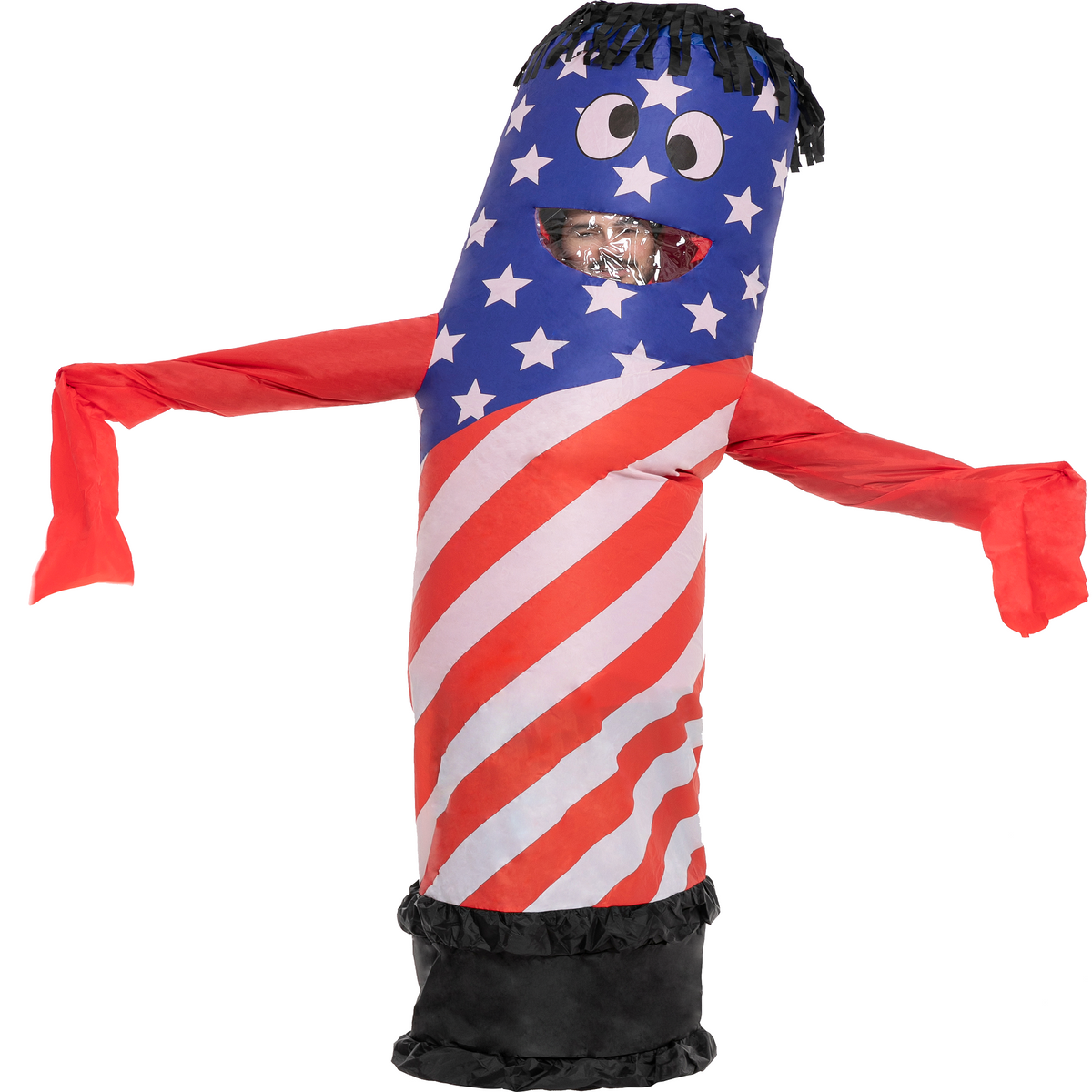 Inflatable American Flag Tube Dancer Costume
