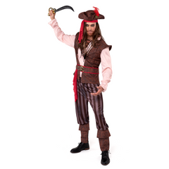 Men Caribbean Pirate Costume - Adult