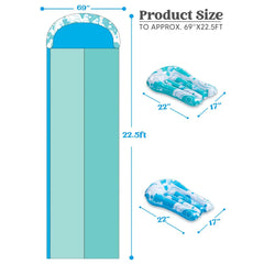 Sloosh 22.5ft Bubble Double Lawn Water Slide