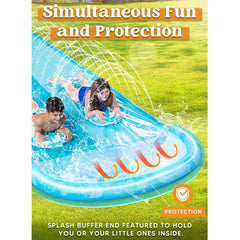 Sloosh 22.5ft Bubble Double Lawn Water Slide