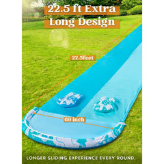 Sloosh 22.5ft Bubble Double Lawn Water Slide