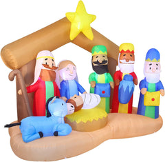 9ft Inflatable Nativity of Jesus with Three Wisemen